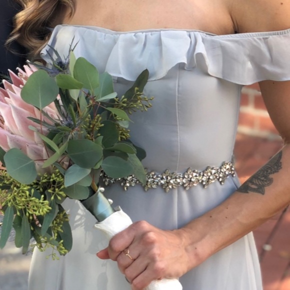 BHLDN Macau Dress in Fog size 2 - Picture 3 of 5